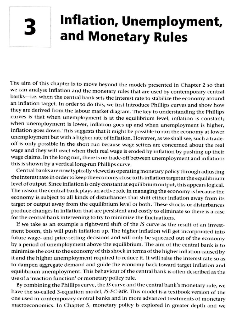 Inflation Dynamics and Monetary Policy | PDF | Phillips Curve ...