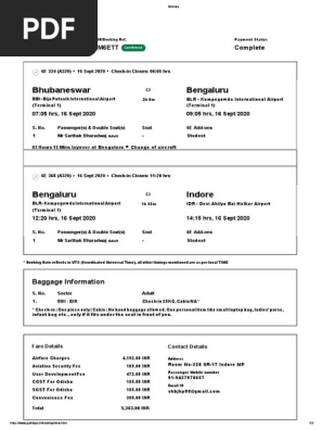Itinerary