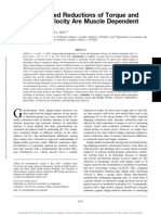 As Reduções Do Torque e Da Velocidade de Encurtamento Induzidas Pela Fadiga São Dependentes Do Músculo