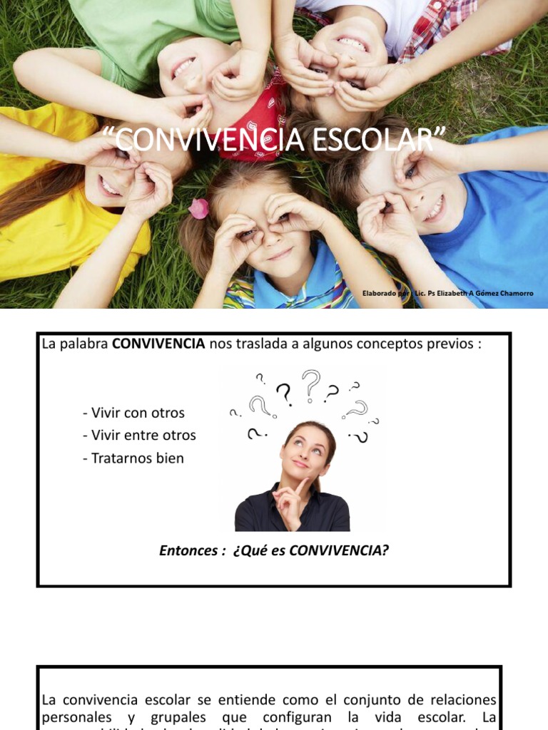 Claves para una Convivencia Escolar Saludable | PDF | Salón de clases ...