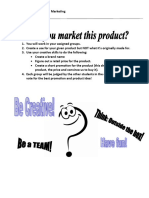 1.6 Marketing Mix Handout - How Do You Market This Product