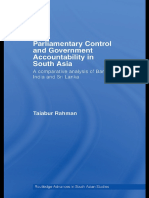 Parliamentary Control and Government Accountability in South Asia