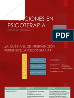 Variaciones en Psicoterapia 1