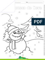Desenhos para Colorir Fantasia Boneco de Neve 02 PDF