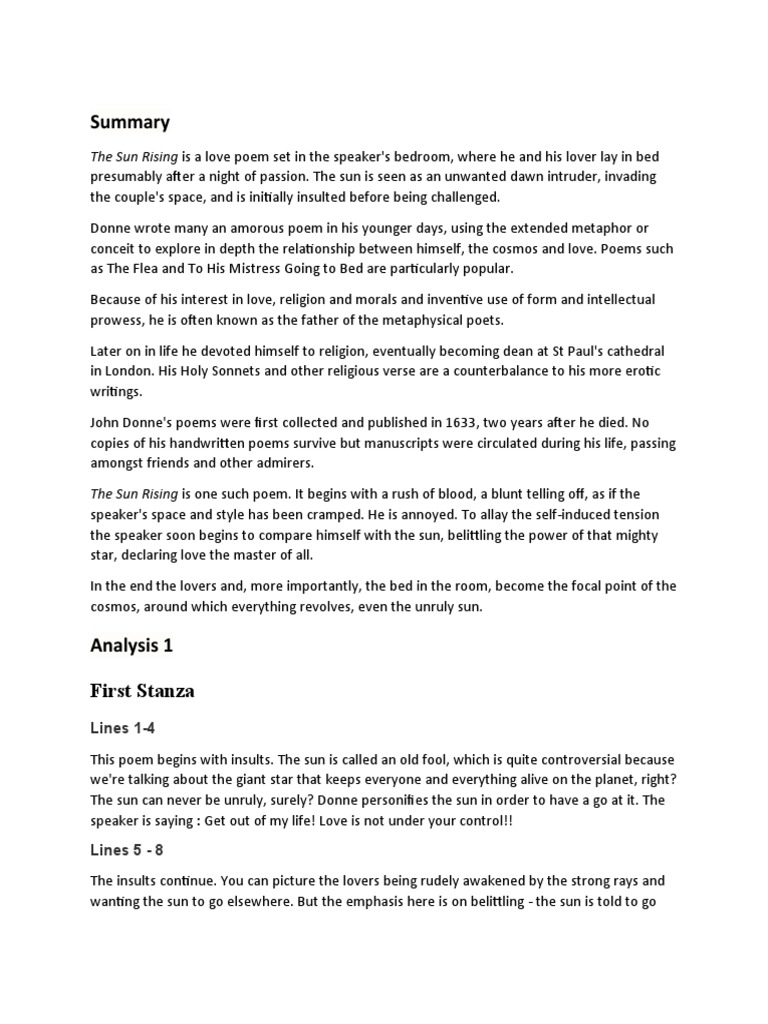 Analysis of John Donne's 