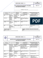 Matriz Chofer de Identif. de Riesgos y Peligros