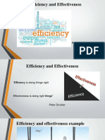 Efficiency and Effectiveness: Doing Things Right and Doing the Right Things