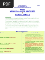 Medicinal Herb Mixtures Herbals Mists: Pindari