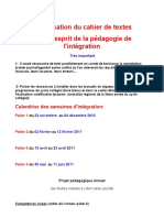 Organisation Du Cahier de Textes APC