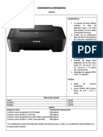 Comparativa Impresoras