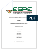 Departamento de Eléctrica, Electrónica Y Telecomunicaciones: Ingeniería en Electronica Automatización Y Control