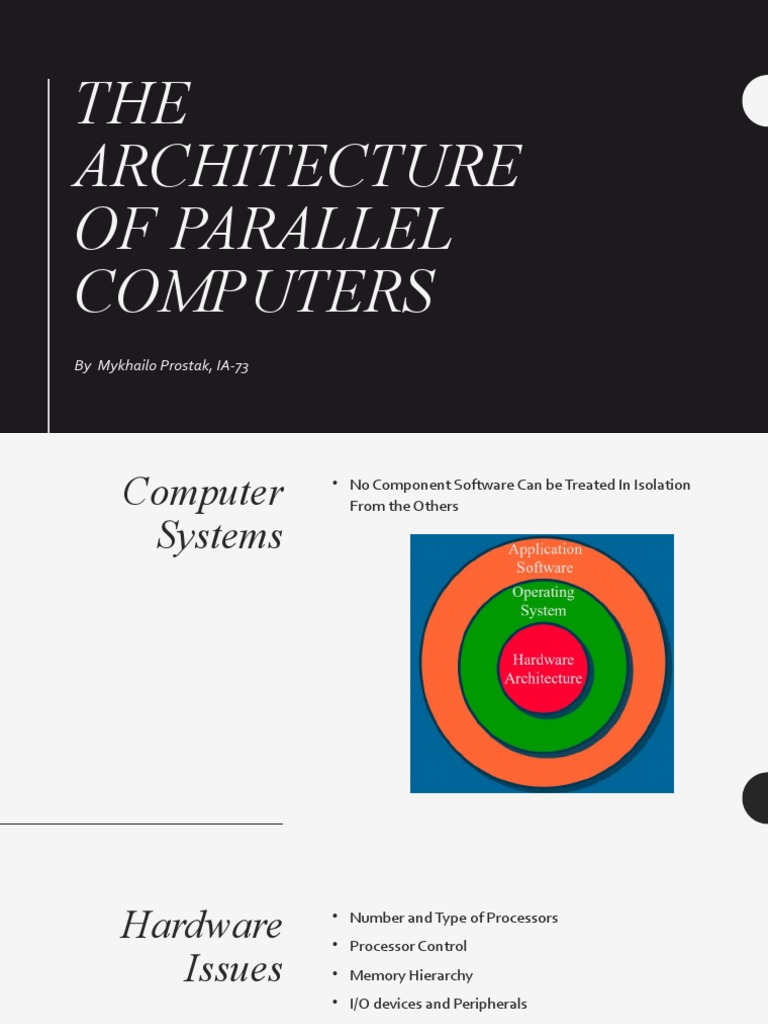 THE Architecture of Parallel Computers: by Mykhailo Prostak, IA-73 ...