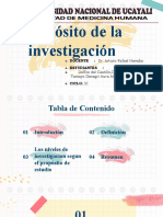 Propósitos de investigación y niveles de estudio