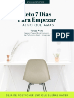 Workbook - 7 Dias para Empezar Algo Que Amas