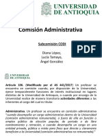Comisión administrativa y actividades de investigación