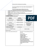 Detailed Lesson Plan - Fundamentals of Accounting 1.2
