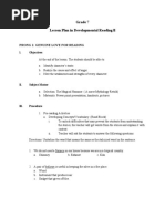 Grade 7 Lesson Plan in Developmental Reading LL: Prong 1: Genuine Love For Reading