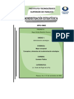 Mapa Conceptual Unidad 1 Conceptos y Elementos de La Administracion Estrategica