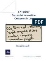 57 Tips For Successful Innovation Outcomes in Law (Dennis Kennedy)