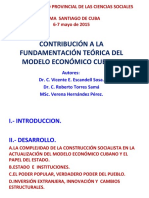 Contribución A La Fundamentación Teórica Del Modelo Económico I