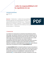 Reflexiones Sobre La Responsabilidad Civil Del Juez en La Expedición de Sus Decisiones