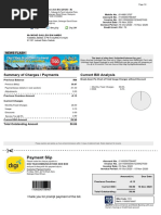 Payment Slip: Summary of Charges / Payments Current Bill Analysis