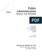 Public Administration Theories and Principals PDF