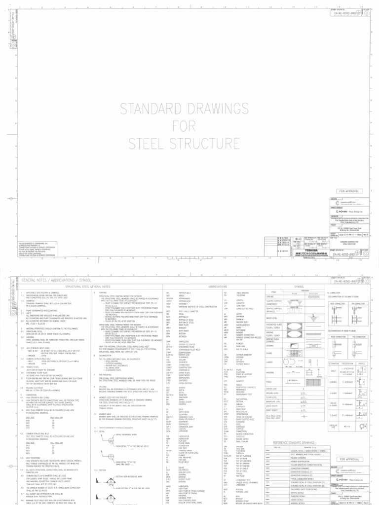 Standard Drawings For Steel Structure R0 PDF | PDF
