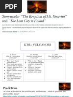 Storyworks: "The Eruption of Mt. Vesuvius": Text. Common Core Anchor Standards: R.1, R.2, R.3, R.4., W.1, SL.1, L, 5, L.6