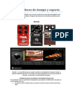 Procesadores de tiempo y espacio: Reverb y Delay