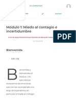 Modulo 1 Miedo Al Contagio e Incertidumbre