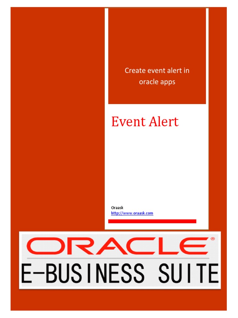 Creating Event Alerts in Oracle Apps R12 | PDF | Databases | Data ...