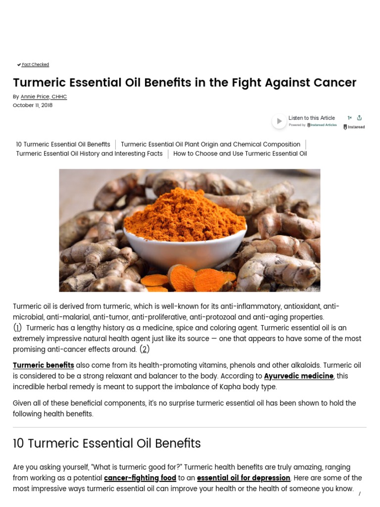 9 Turmeric Essential Oil Benefits and Uses Dr. Axe PDF