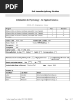 Psyc 1106 Course Outline