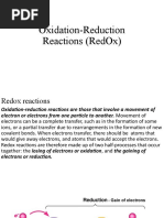 Oxidation-Reduction Reactions (Redox)