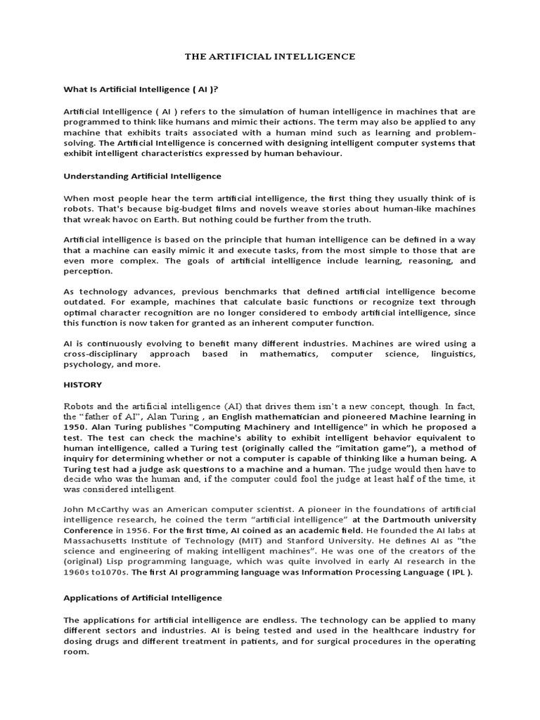 Understanding Artificial Intelligence | PDF | Artificial Intelligence ...