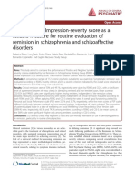 Clinical Global Impression-Severity Score As A Reliable Measure For Routine Evaluation of Remission in Schizophrenia and Schizoaffective Disorders