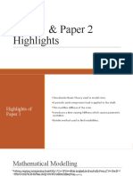 Paper 1 & Paper 2 Highlights