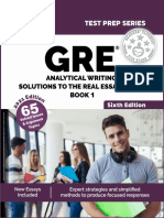 GRE Analytical Writing: Solutions To The Real Essay Topics - Book 1