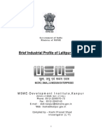 Brief Industrial Profile of Lalitpur District: MSME-Development Institute, Kanpur