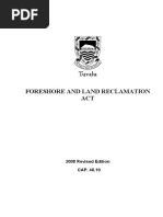 Foreshore and Land Reclamation ACT: 2008 Revised Edition CAP. 46.10