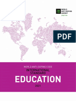 WADA International Standard for Education 2021 Summary