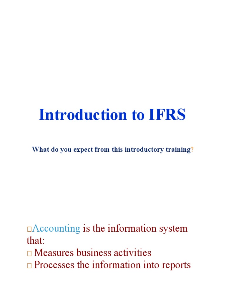 Introduction To IFRS: Accounting | PDF | International Financial ...