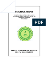 Juknis Pentas Pai SD Tk. Kabupaten 2020