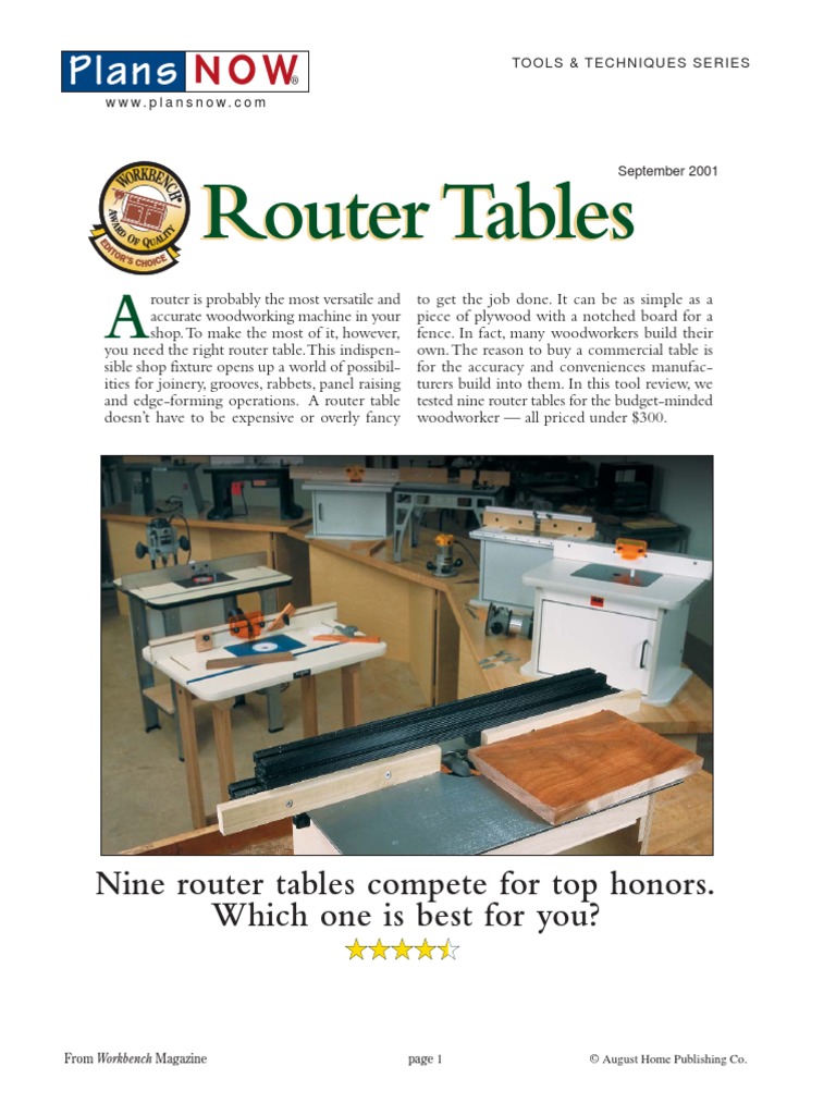 Woodsmith Magazine - Plans Now - Router Table Review | PDF | Countertop ...