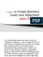 Javon Charleston - How To Create Business Goals and Objectives