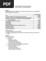 Practice Problems Corporate Liquidation