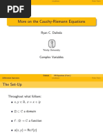 More On The Cauchy-Riemann Equations: Ryan C. Daileda