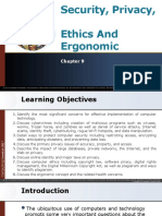 Chapter 9 - Security, Privacy, Etchic & Ergonomic