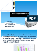 Spectrophotometery: 2 Stage Presented by MSC. Anwar Qasim